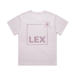 Lex Box Fit T-Shirt Orchid with Mauve Print Small