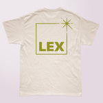 Lex T-Shirt Natural with Green Print Small