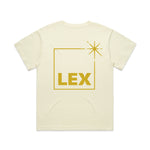 Lex Box Fit T-Shirt Butter with Gold Print X-Small