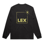 Lex Long Sleeve T-Shirt Off-Black with Green Gold Print XX-Large